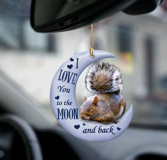 Squirrel Moon Back Gift For Squirrel Lover Two Sided Ornament - Best gifts your whole family
