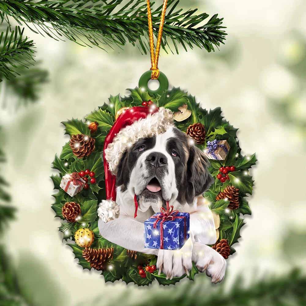 St. Bernard and Christmas gift for her gift for him gift for St. Bernard lover ornament, Christmas Ornament - Best gifts your whole family