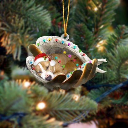 Staffordshire Bull Terrier 2 Sleeping Angel In God Hand Christmas Ornament Godmerch Ornament - Best gifts your whole family
