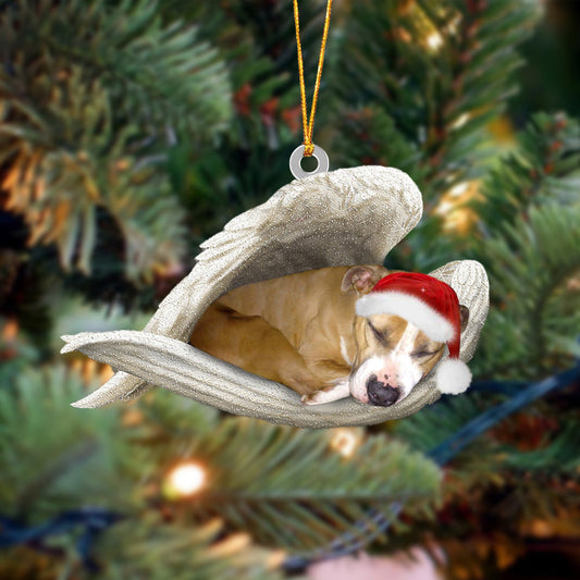 Staffordshire Bull Terrier Sleeping Angel Christmas Ornaments Dog Christmas Hanging Ornament - Best gifts your whole family