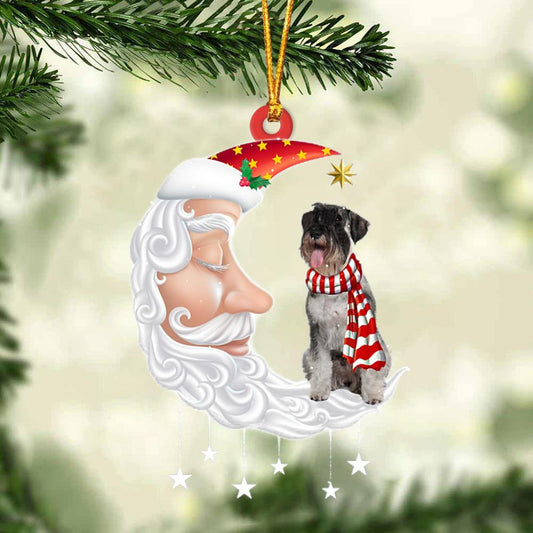 Standard Schnauzer With Santa Christmas Ornament Dog Christmas Ornament - Best gifts your whole family