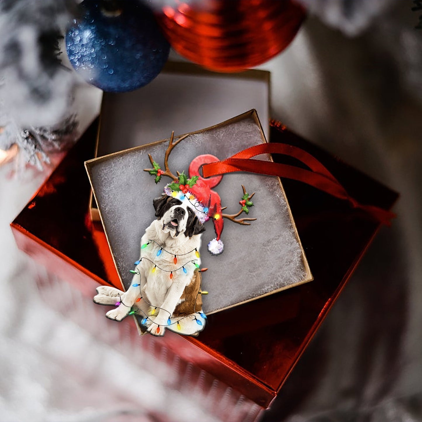 St.Bernard Christmas Shape Ornament - Best gifts your whole family