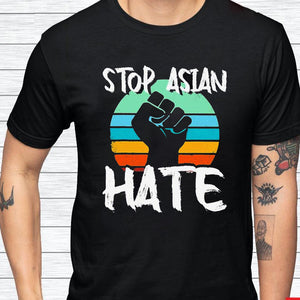 Stop Asian Hate Retro Vintage T-shirt