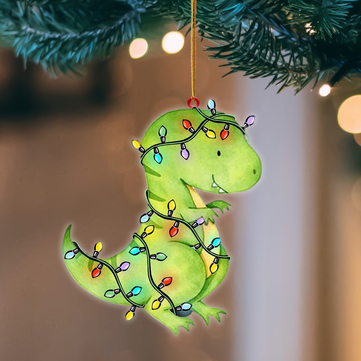 T Rex Christmas Light Hanging Ornament, Animal Christmas Ornaments - Best gifts your whole family