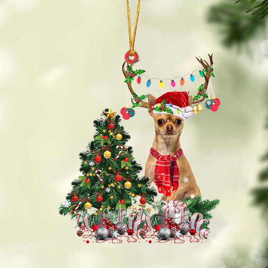 TAN Chihuahua 1-Christmas Tree Gift Hanging Ornament - Best gifts your whole family
