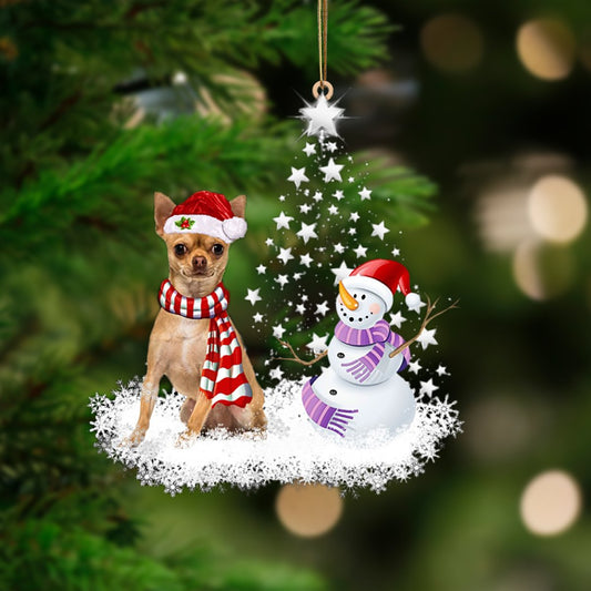 Tan Chihuahua 1-Star Tree Hanging Ornament - Best gifts your whole family
