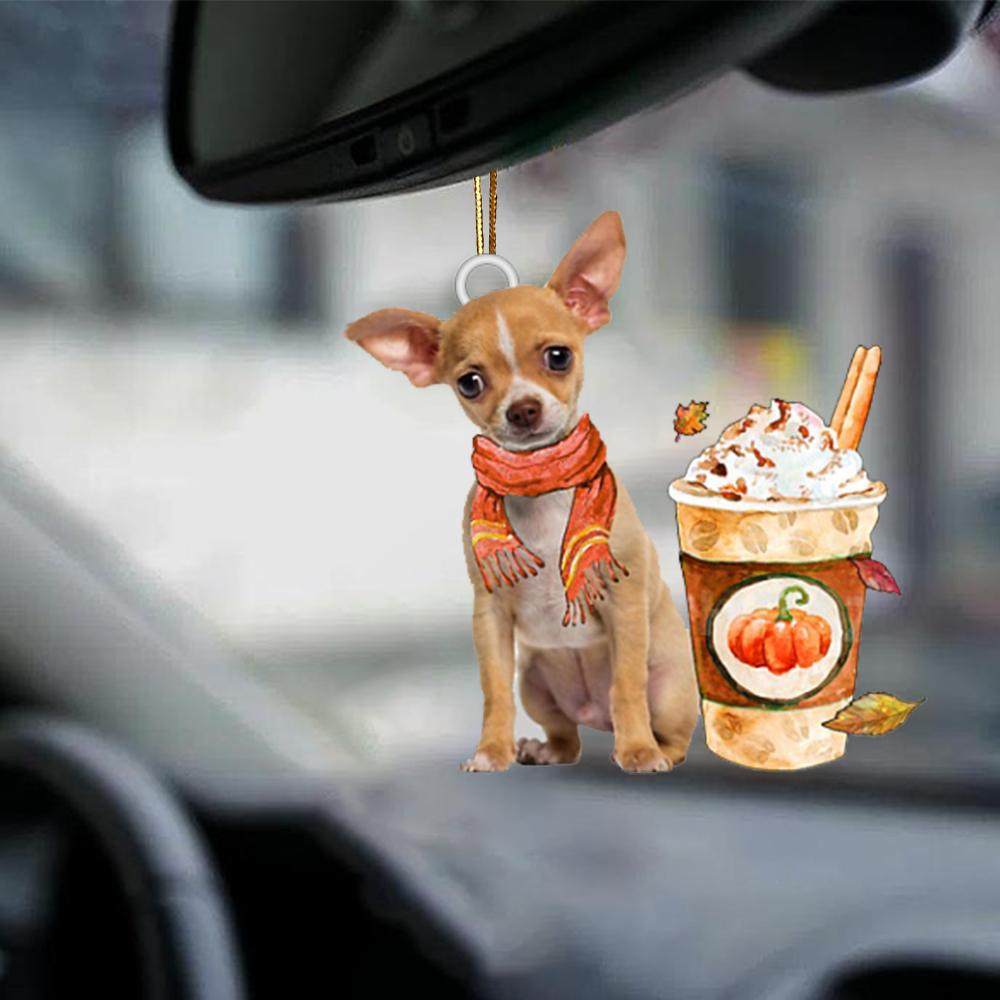 TAN Chihuahua 2-Pumpkin Spice Kinda-Two Sided Ornament - Best gifts your whole family