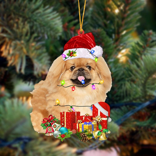 TAN Pekingese-Dog Be Christmas Tree Hanging Ornament - Best gifts your whole family