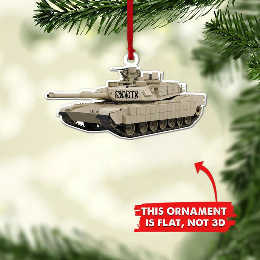 Tank Custom Shape Ornaments, Ornament Personalized Tank For Military, Tank Army Ornament Christmas Gift, Gift For Tank Lover - Best gifts your whole family