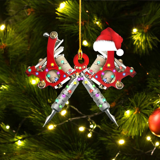Tattoo Machine Christmas Light - Shaped Ornament - QB95 - Best gifts your whole family