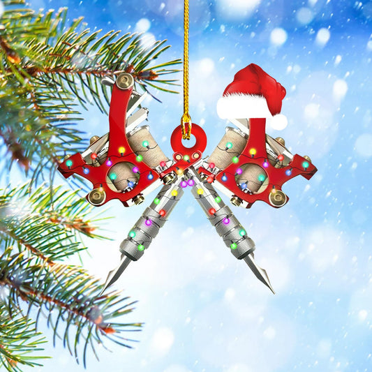 Tattoo Machine Christmas Light - Shaped Ornament - QB95 - Best gifts your whole family