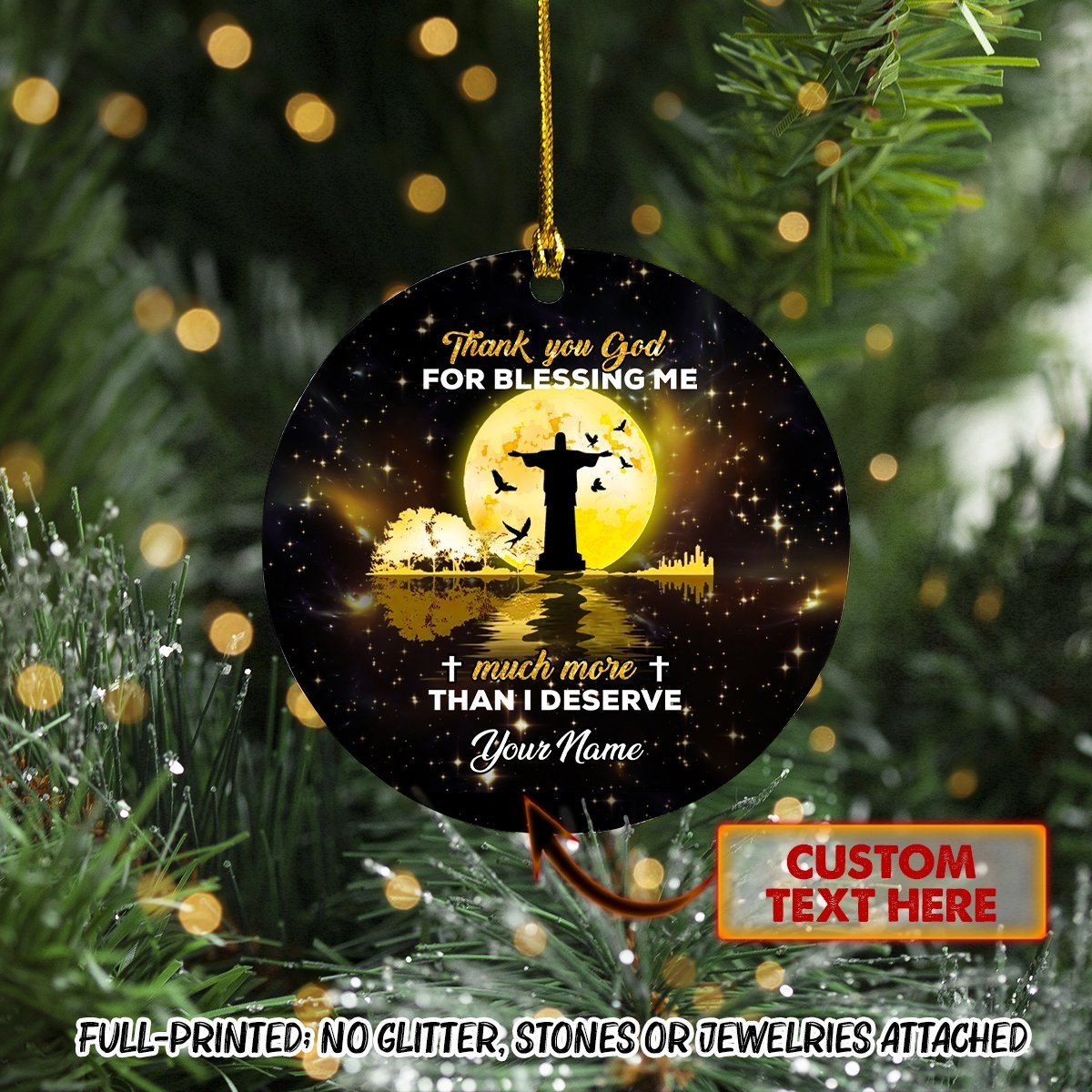 Thank You God Car Ornament - Gift for Christian - Best gifts your whole family