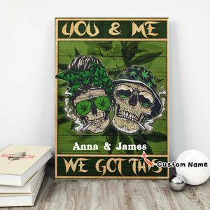 You And Me We Got This, Couple Canvas, Personalized Canvas