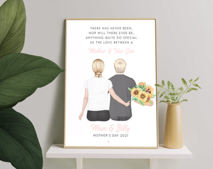 Pictiúr Pearsanta An Chéad Lá na Máthar, Bronntanas Saincheaptha do Lá na Máthar, Bronntanas Lá na Máthar, Bronntanas do Mhamaí Ó Iníon, Bronntanas do Mhamaí Ón Mac, Pearsanta Priontáil Uathúil Lá na Máthar