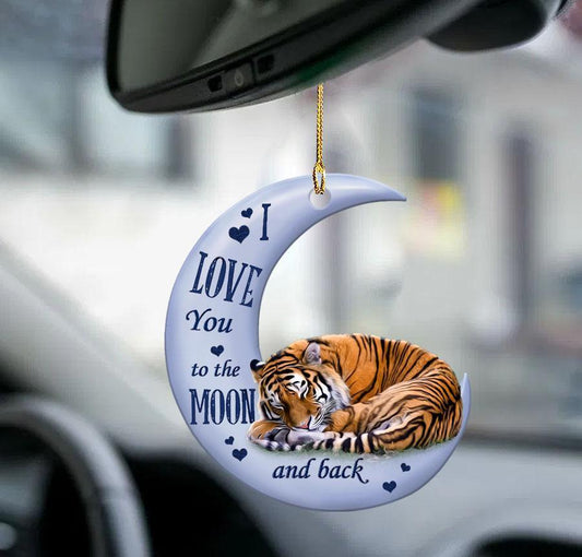Tiger Moon Back Tiger Lover Two Sided Ornament - Best gifts your whole family