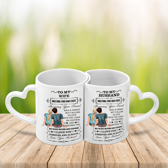 Was A Choice But Falling In Love With You I Had No Control And Marrying You, Couple Mug For Valentine's Day Gift, Best Gift For Couple Love, Personalized Couple Mug