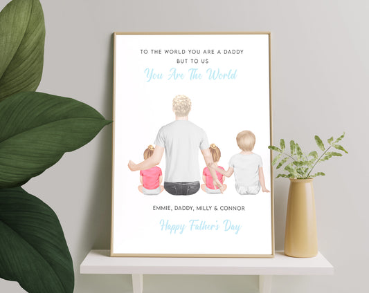 Pictiúr Pearsanta Uathúil Bronntanas Lae Céad Aithreacha Ó Iníon, Bronntanas Lae Aithreacha Pearsanta, Priontáil Lá na nAthair, Bronntanas Saincheaptha Do Dhaidí