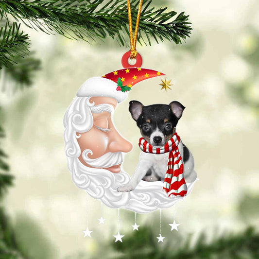 Toy Fox Terrier With Santa Christmas Ornament Dog Christmas Ornament - Best gifts your whole family