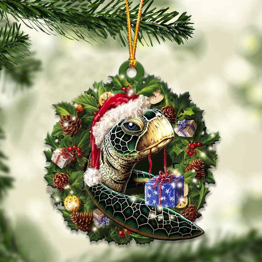 Turtle and Christmas gift for her gift for him gift for Turtle lover ornament, Christmas Ornament - Best gifts your whole family