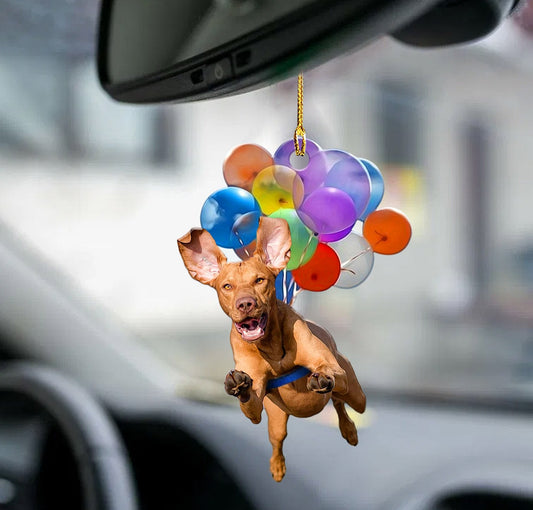 Vizsla Fly With Bubbles Dog Hanging Ornament Dog Ornament Godmerc - Best gifts your whole family