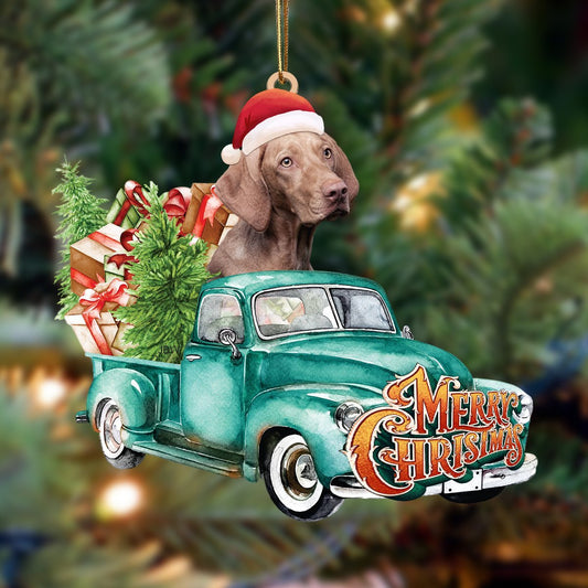 Vizsla-Green Truck Hanging Ornament - Best gifts your whole family