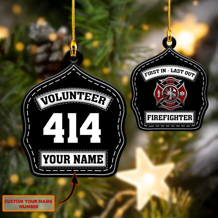 Volunteer - Firefighter Badge Car Ornament - Best gifts your whole family