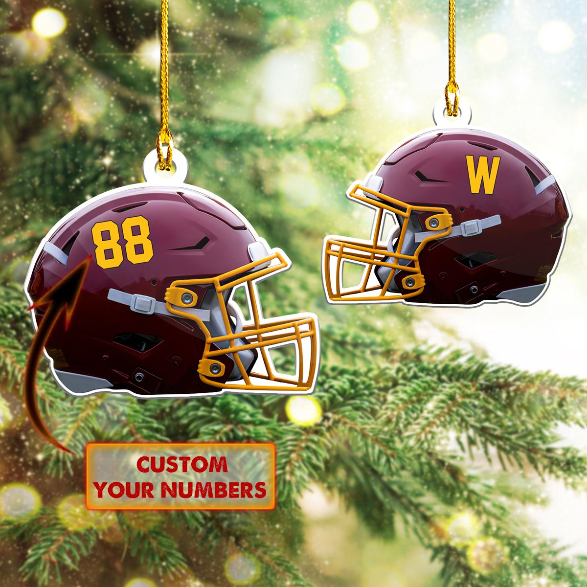 Washington Football Team Helmet - Car Ornament - Best gifts your whole family
