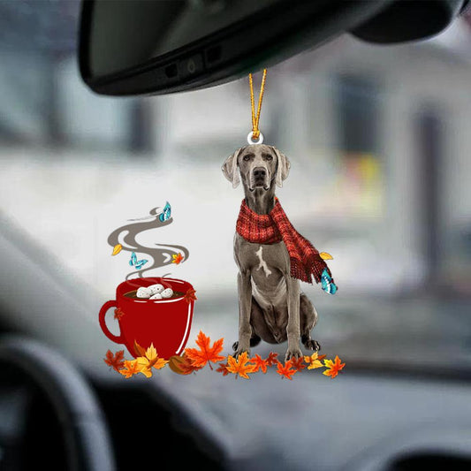 Weimaraner 1-Fall Chocolate-Two Sided Ornament - Best gifts your whole family