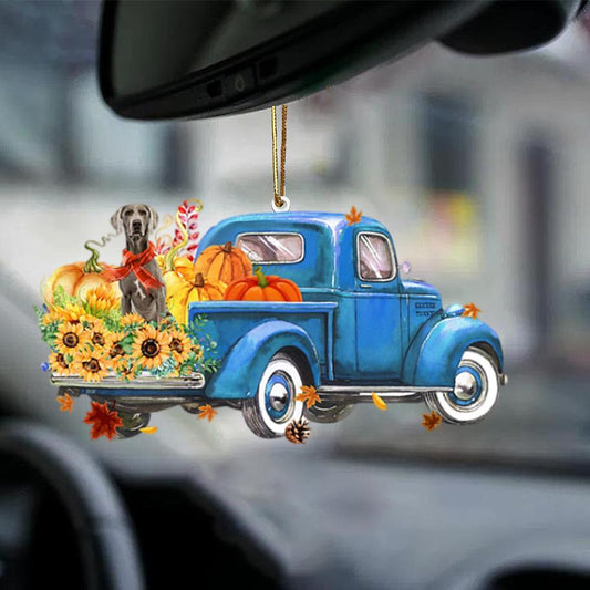 Weimaraner 1-Little Pumpkin-Two Sided Ornament - Best gifts your whole family