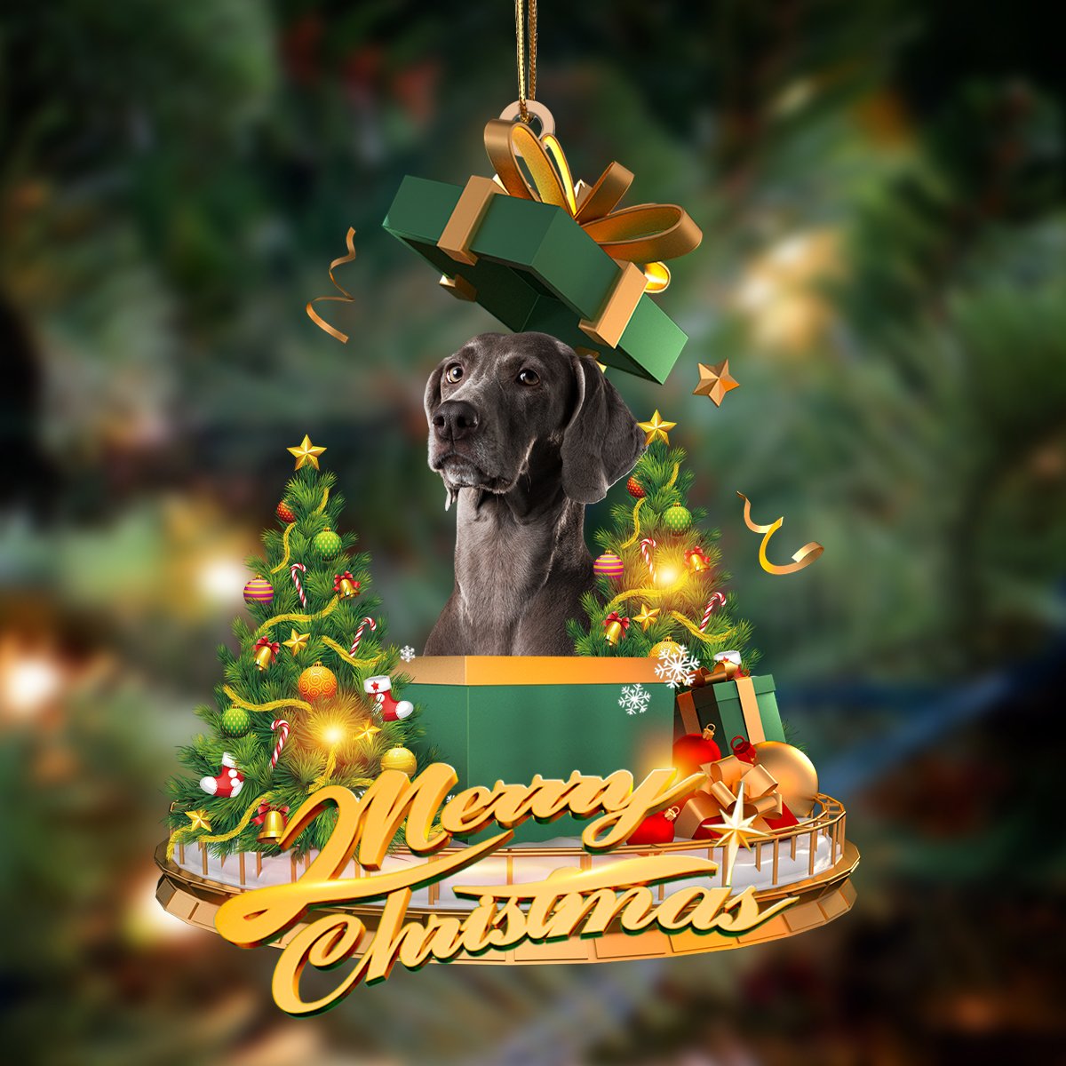 Weimaraner-Christmas Gifts&Dogs Hanging Ornament - Best gifts your whole family