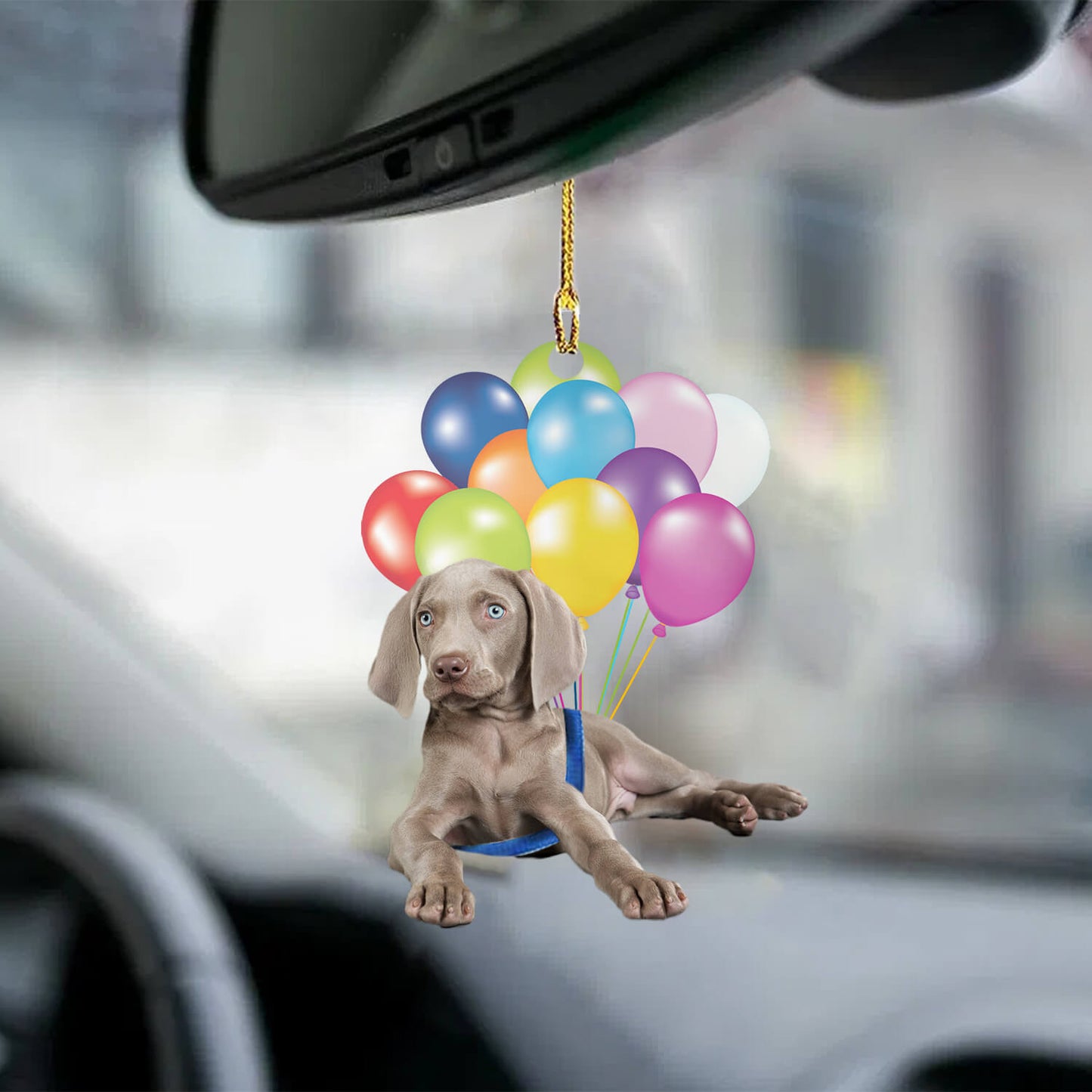 Weimaraner Fly With Bubbles Dog Hanging Ornament Dog Ornament Godmerc - Best gifts your whole family