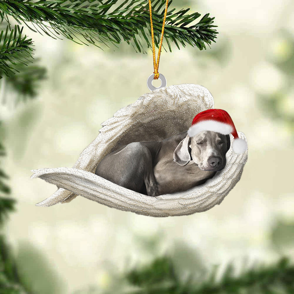 Weimaraner Sleeping Angel Christmas Ornament Godmerc - Best gifts your whole family