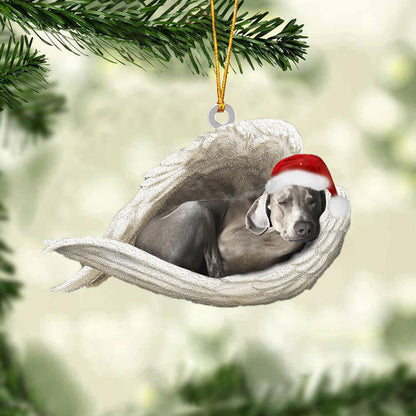 Weimaraner Sleeping Angel Christmas Ornament Godmerc - Best gifts your whole family