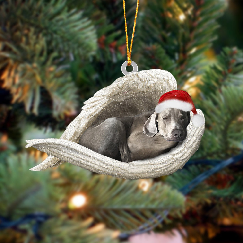 Weimaraner Sleeping Angel Christmas Ornament Godmerc - Best gifts your whole family