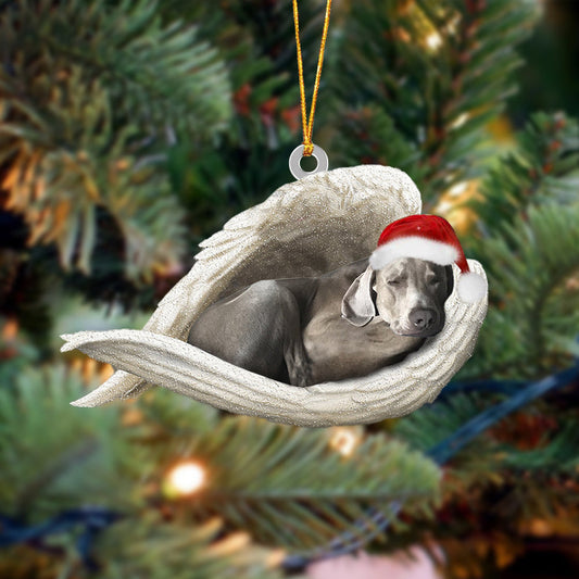 Weimaraner Sleeping Angel Christmas Ornament Godmerc - Best gifts your whole family