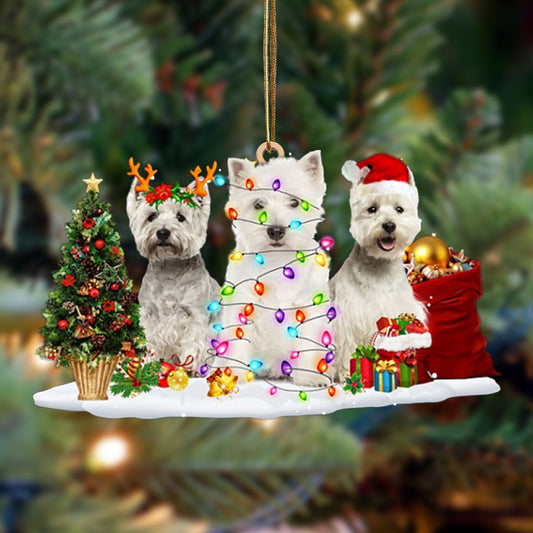 West Highland White Terrier-Christmas Dog Friends Hanging Ornament, Christmas Ornament, Car Ornament - Best gifts your whole family