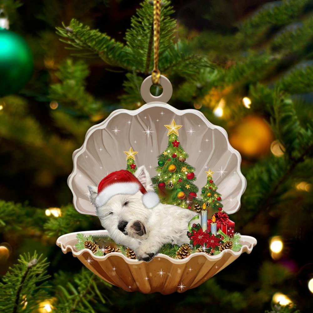 West Highland White Terrier-Sleeping Pearl in Christmas Two Sided Ornament - Best gifts your whole family