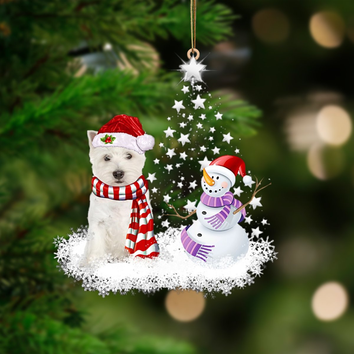 West Highland White Terrier-Star Tree Hanging Ornament - Best gifts your whole family