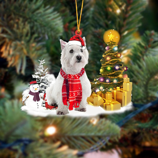 West Highland White TerrierWestie Christmas Ornament Christmas Tree Hanging Acrylic Ornament Gift - Best gifts your whole family