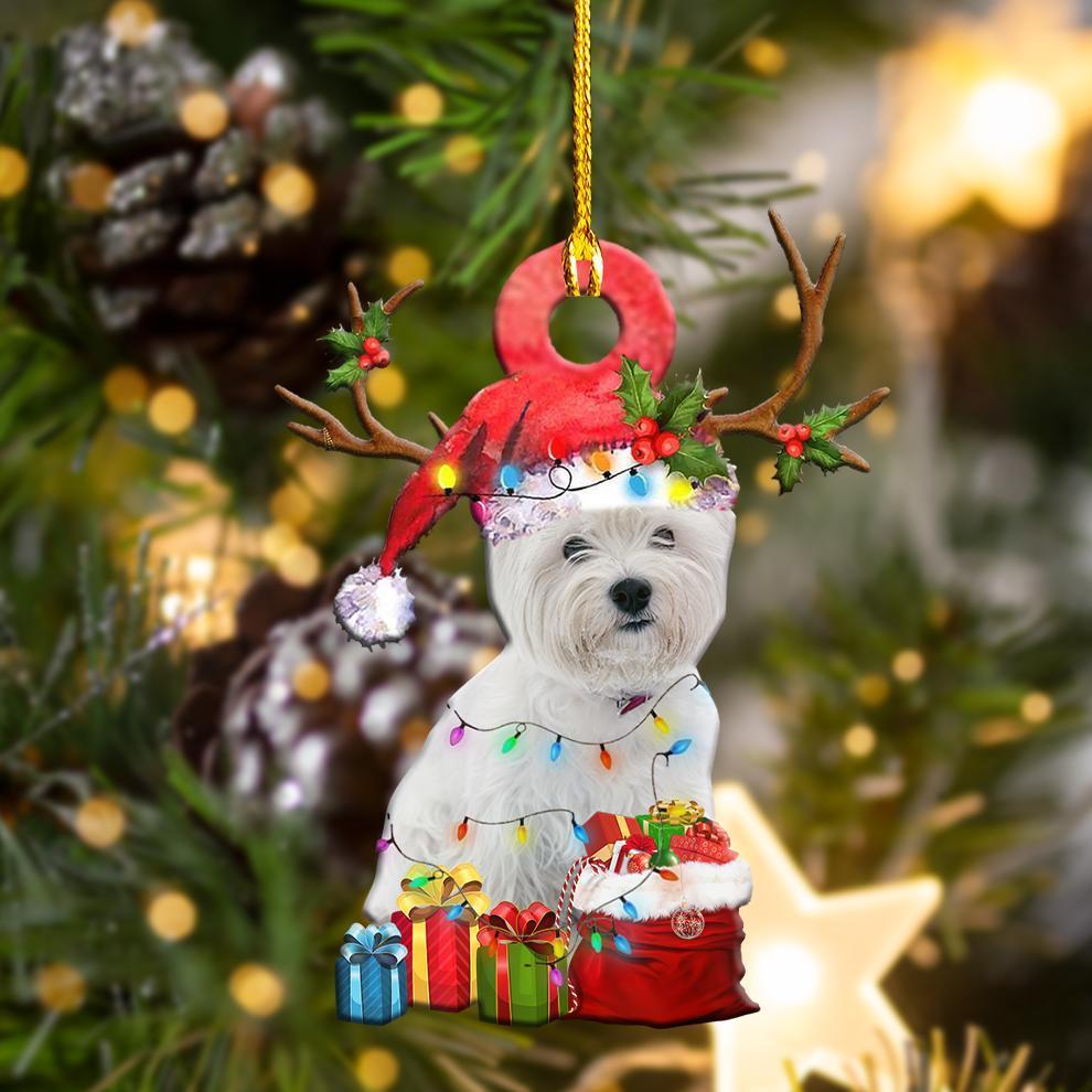 Westies Christmas Shape Ornament - Best gifts your whole family