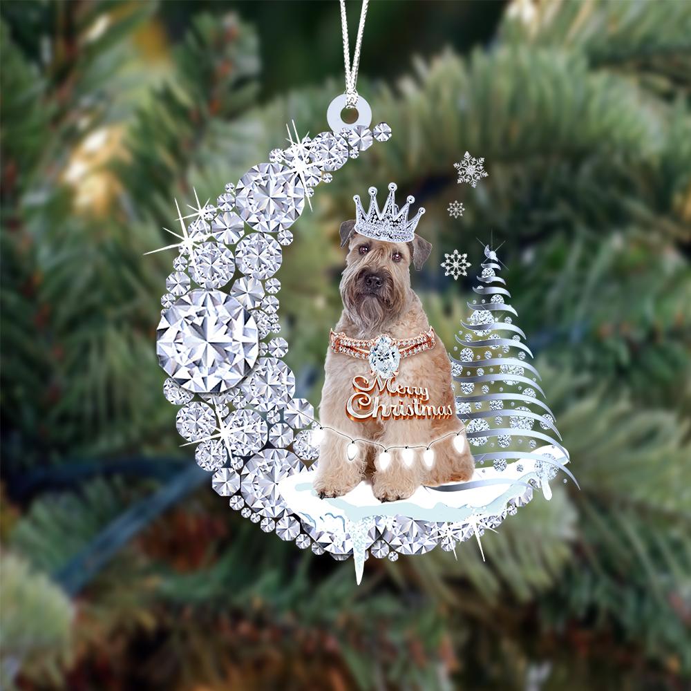 Wheaten Terrier Diamond Moon Merry Christmas Ornament Christmas Decoration - Best gifts your whole family