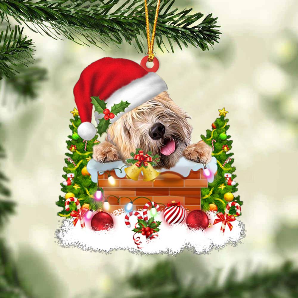 Wheaten Terrier In The Chimney Hanging Ornament Dog Christmas Ornament - Best gifts your whole family