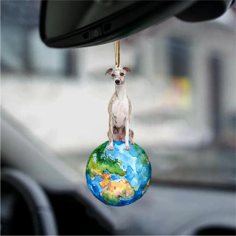 Whippet-Around My Dog-Two Sided Ornament - Best gifts your whole family