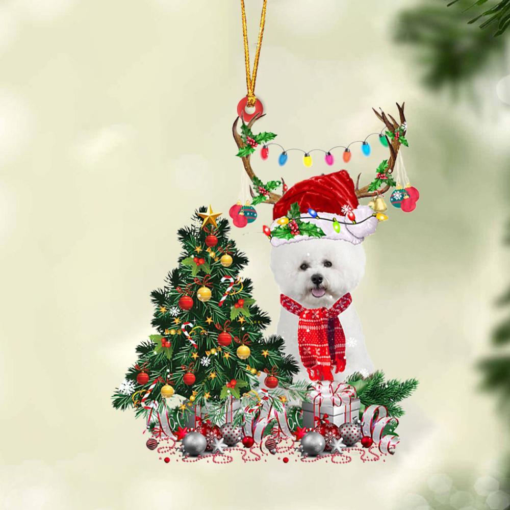 White Bichon Frise-Christmas Tree Gift Hanging Ornament - Best gifts your whole family