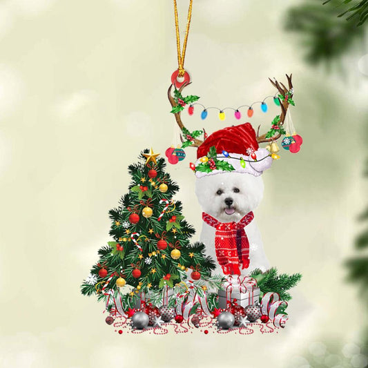 White Bichon Frise-Christmas Tree Gift Hanging Ornament - Best gifts your whole family