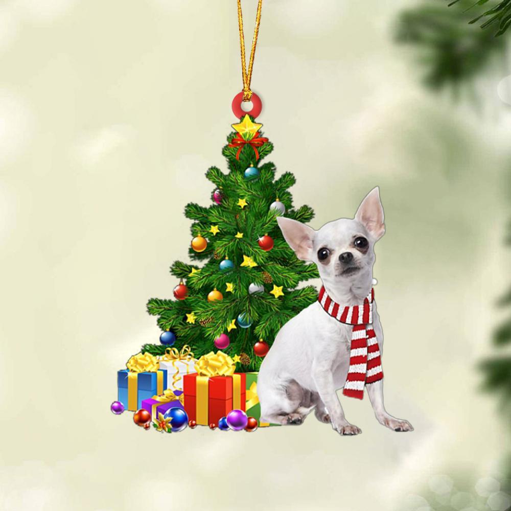 WHITE Chihuahua-Christmas Star Hanging Ornament - Best gifts your whole family