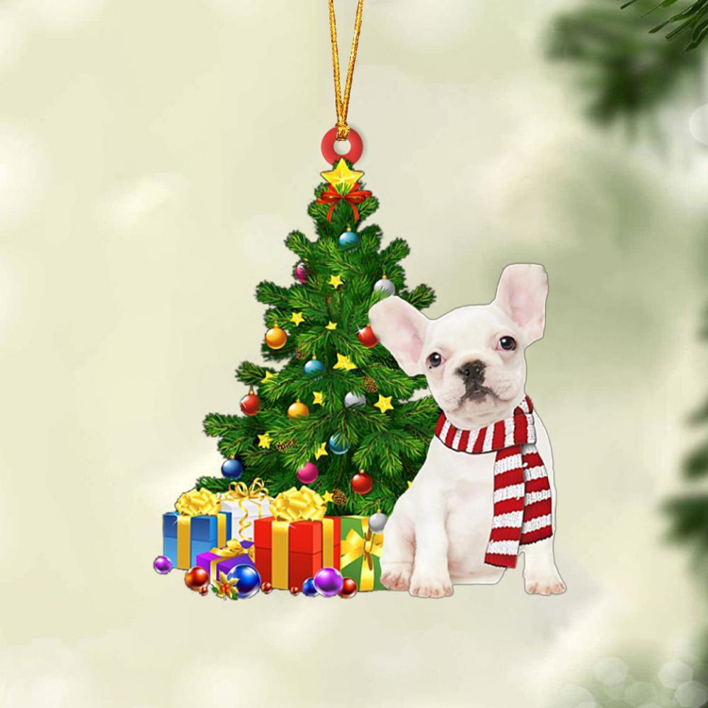 White French Bulldog-Christmas Star Hanging Ornament - Best gifts your whole family