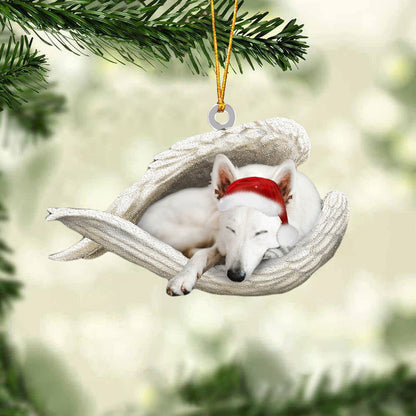 White German Shepherd Sleeping Angel Christmas Ornament Dog Christmas Hanging Ornament - Best gifts your whole family