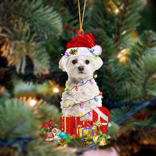 White Maltese-Dog Be Christmas Tree Hanging Ornament - Best gifts your whole family