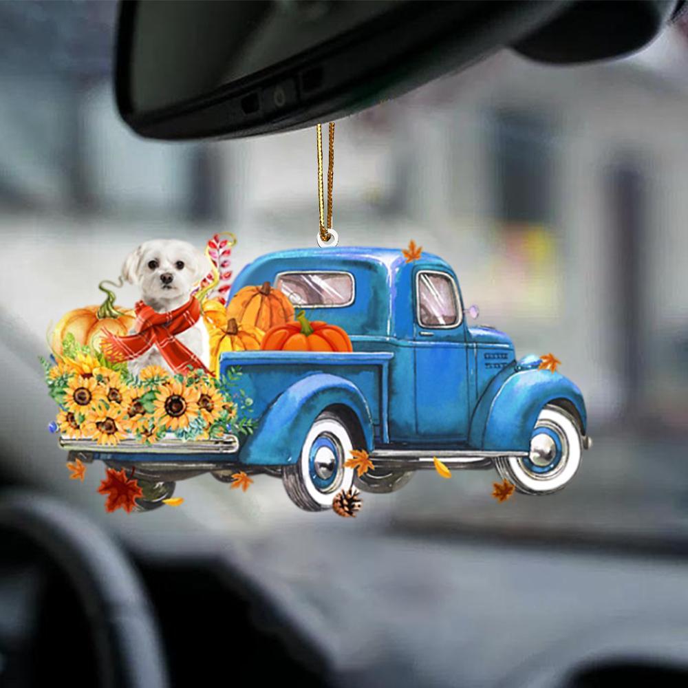 White Maltese-Little Pumpkin-Two Sided Ornament - Best gifts your whole family